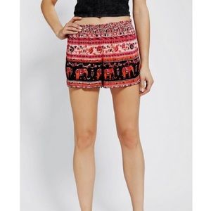 UO Staring at Stars Elephant Print Shorts